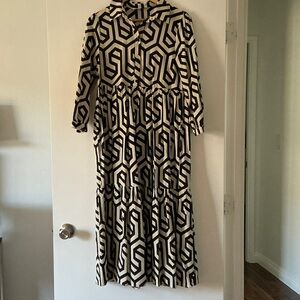 Zara Geometric Midi Dress